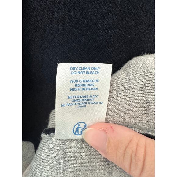 BODEN | Open Front Wool Blend Sweater Cardigan Navy Blue & Gray | Small - Picture 8 of 8